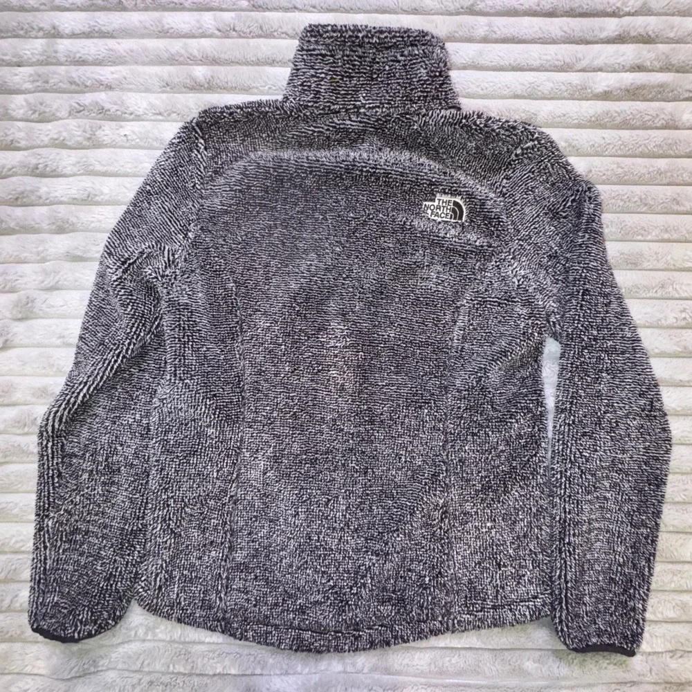 The North Face Jacket Women's Med Osito Fleece Black White  Soft Fuzzy High Pile
